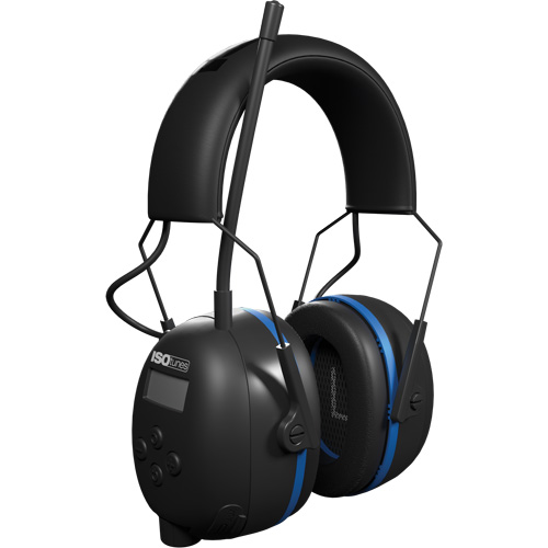 &eacute;couteurs Bluetooth AM/FM Air Defender noir & bleu, Style Bandeau, 25 dB Les Fournitures Industrielles Méga
