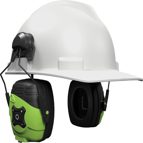 &eacute;couteurs Bluetooth Link Aware vert s&eacute;curit&eacute;, Style Fixation pour casque, 21 dB Les Fournitures Industrielles Méga
