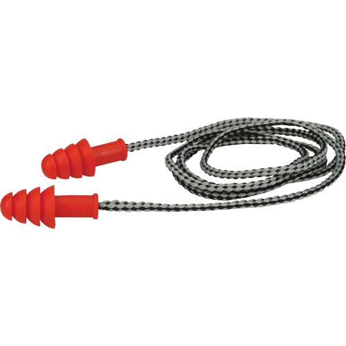 Bouchons d'oreilles r&eacute;utilisables en TPR de PIP, Avec cordon, Paire - Boîte pour vente au d&eacute;tail, 27 dB NRR, Taille unique Les Fournitures Industrielles Méga