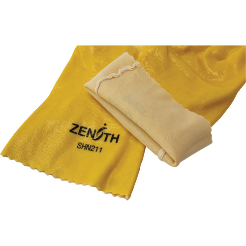 Rough-Finish Chemical-Resistant Gloves, Size 9, 12" L, PVC, Interlock Inner Lining, 47-mil Les Fournitures Industrielles Méga