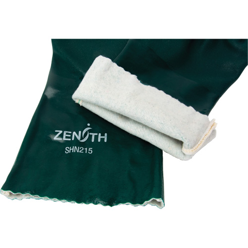 Double Dipped Green Gloves, 14" L, PVC, Cotton Jersey Inner Lining, 70-mil Les Fournitures Industrielles Méga