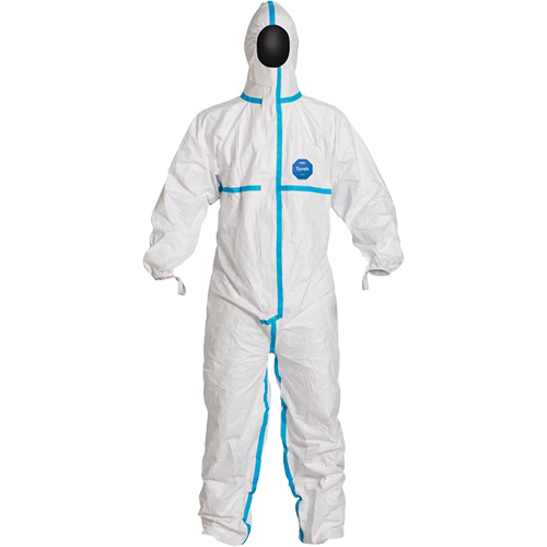 Hooded Coveralls, Small, White, Tyvek&reg; 600 Les Fournitures Industrielles Méga
