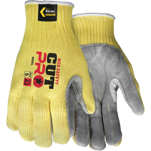 CutPro&reg; Cut Resistant Work Gloves with Split Leather Palm, Size Small, 7 Gauge, Kevlar&reg; Shell, ASTM ANSI Level A3 Les Fournitures Industrielles Méga