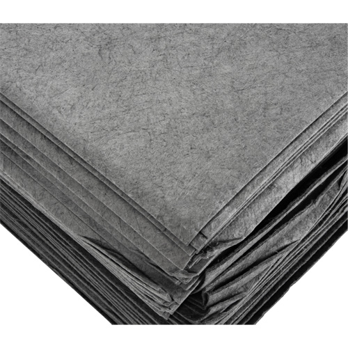 Feuilles absorbantes souffl&eacute;es, Universel, 15" x 19", 8 gal. d'absorption Les Fournitures Industrielles Méga