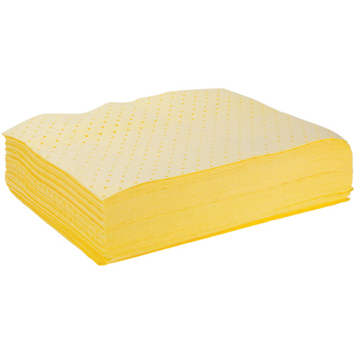 Feuilles absorbantes li&eacute;es, Mati&egrave;res dangereuses, 15" x 19", 12 gal. d'absorption Les Fournitures Industrielles Méga