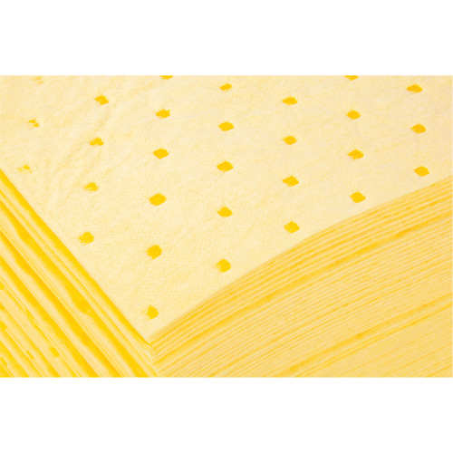 Feuilles absorbantes li&eacute;es, Mati&egrave;res dangereuses, 15" x 19", 12 gal. d'absorption Les Fournitures Industrielles Méga