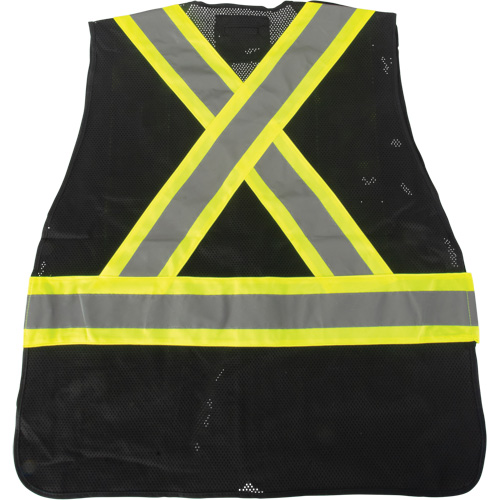 Veste d'arpenteur conforme aux normes de la CSA, Noir, Moyen, Polyester Les Fournitures Industrielles Méga