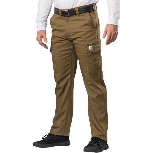 Big Flex Cargo Pants, Poly-Cotton/Spandex, Military Olive Green, Size 46, 30 Inseam Les Fournitures Industrielles Méga