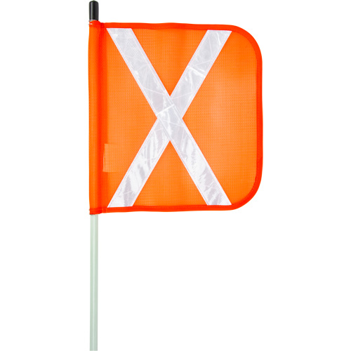 Heavy-Duty Safety Whip, Threaded Mount, 5' High, Orange with Reflective X Les Fournitures Industrielles Méga