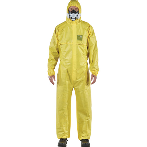 AlphaTec&reg; 2300 STANDARD Bound Model 147 Coveralls, Small, Yellow, Polyethylene Laminate/Polypropylene Les Fournitures Industrielles Méga