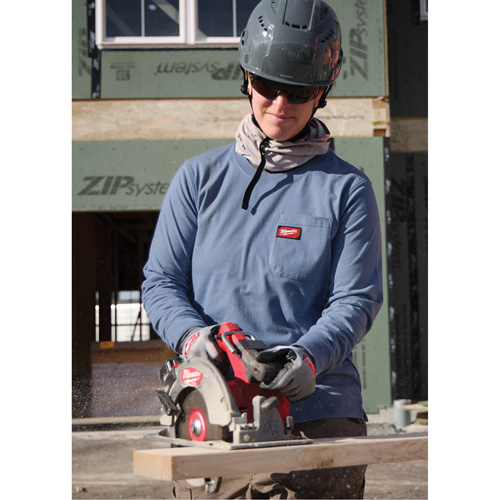 GRIDIRON Long Sleeve Pocket T-Shirt, Women's, X-Small, Grey Les Fournitures Industrielles Méga