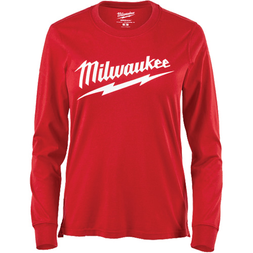 GRIDIRON Long Sleeve Logo T-Shirt, Women's, X-Small, Red Les Fournitures Industrielles Méga