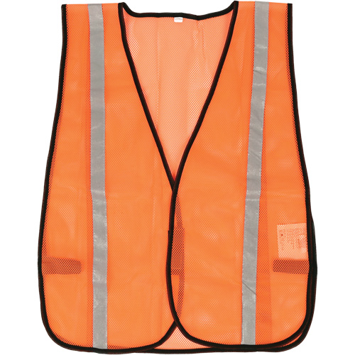 Veste de s&eacute;curit&eacute; &agrave; mailles compacte, Orange haute visibilit&eacute;, Polyester Les Fournitures Industrielles Méga