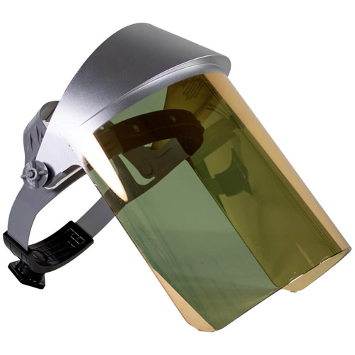 Heat Reflective Face Shield, Polycarbonate, Ratchet Suspension Les Fournitures Industrielles Méga