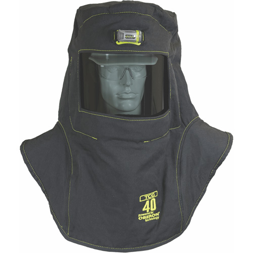 Cagoule de protection contre l'arc &eacute;lectrique TCG, Noir, 40 cal/cm², ANSI Z87.1/ASTM F1506/ASTM F1959/ASTM F2178/R&eacute;pond ou surpasse la norme CSA Z462/NFPA 70E, 4 Arc &eacute;lectrique EPI cat&eacute;gorie niveau Les Fournitures Industrielles Méga