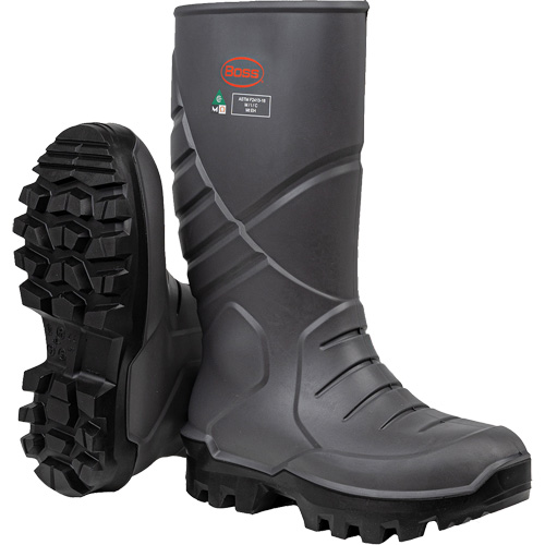 Boss&reg; Footwear Full Safety Boot with Midsole & Internal Met Guard, Thermal Polyurethane, Steel Toe, Puncture Resistant Sole, Size 6 Les Fournitures Industrielles Méga