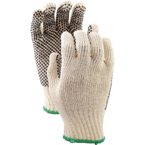 Gants en tricot avec pois de PVC 417, Poly/coton, Un c&ocirc;t&eacute;, Petit Les Fournitures Industrielles Méga