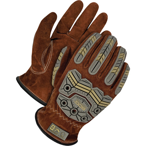 Gants de conducteur classiques r&eacute;versibles &agrave; grain, T-Grand, Paume en Cuir fleur de porc Les Fournitures Industrielles Méga