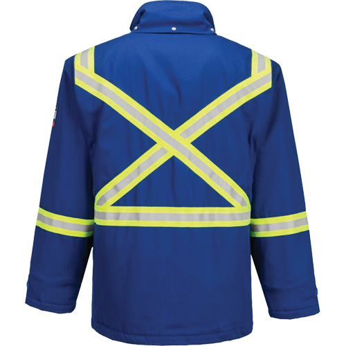 Bizflame&reg; 88/12 Insulated Winter Parka, Blue, Small Les Fournitures Industrielles Méga