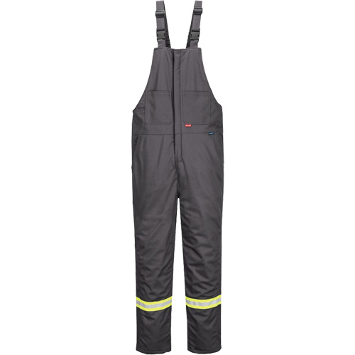 Pantalon &agrave; bavette isol&eacute; 88/12 Bizflame, Coton/Nylon, Moyen (grande taille), Gris Les Fournitures Industrielles Méga