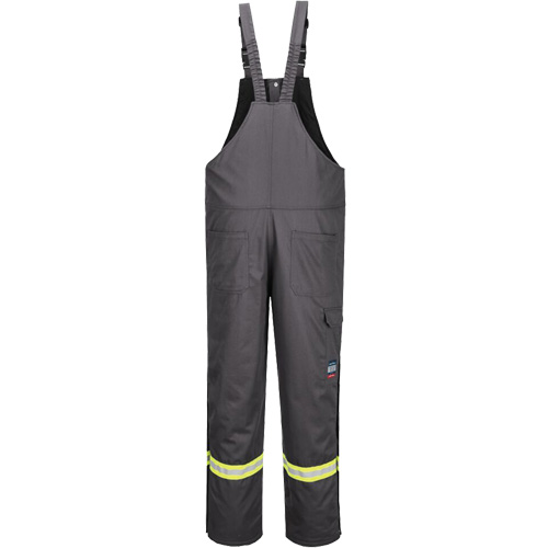 Pantalon &agrave; bavette isol&eacute; 88/12 Bizflame, Coton/Nylon, Moyen (grande taille), Gris Les Fournitures Industrielles Méga