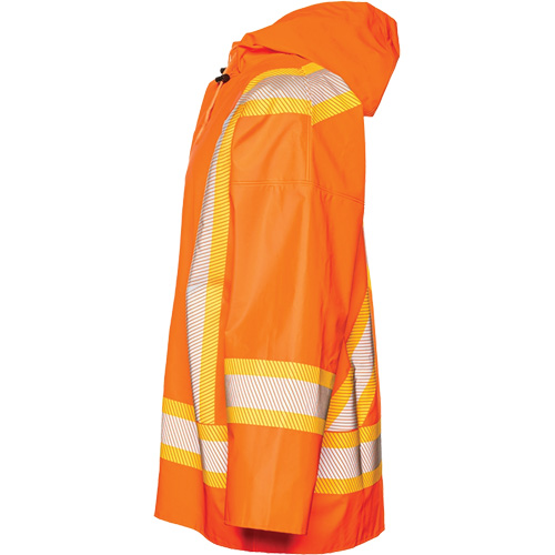 R804 Hurricane Rain Jacket, Small, High Visibility Orange Les Fournitures Industrielles Méga