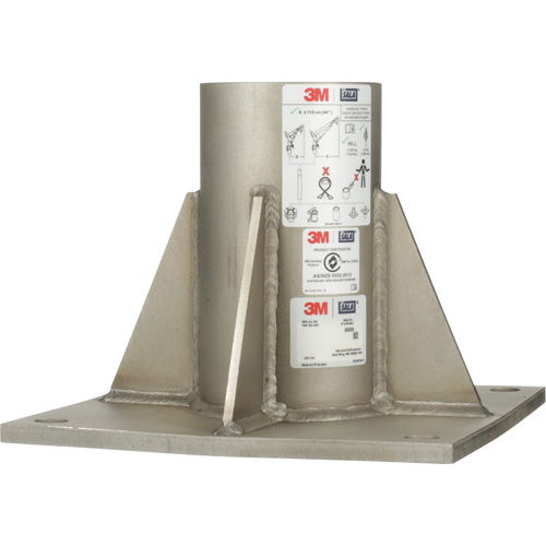 Base de m&acirc;t de potence haute capacit&eacute; en acier inoxydable &agrave; fixation au sol pour espace clos DBI-SALA Les Fournitures Industrielles Méga
