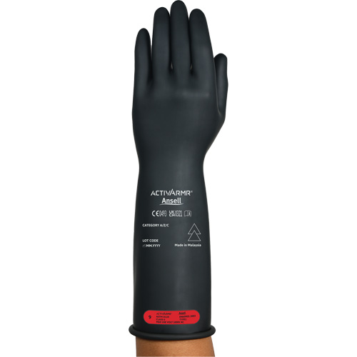 Gants &eacute;lectriques isol&eacute;s ultra l&eacute;gers ActivArmr RIG R014BUL, ASTM classe 0, Taille 7, 14" lo Les Fournitures Industrielles Méga