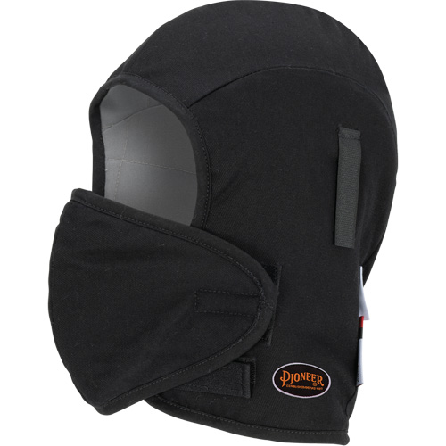 Doublure matelass&eacute;e ignifug&eacute;e Pioneer 766A pour casque de s&eacute;curit&eacute; avec embout buccal amovible, Noir/Gris, Coton/FR-Tech/Modacrylique/Nylon Les Fournitures Industrielles Méga