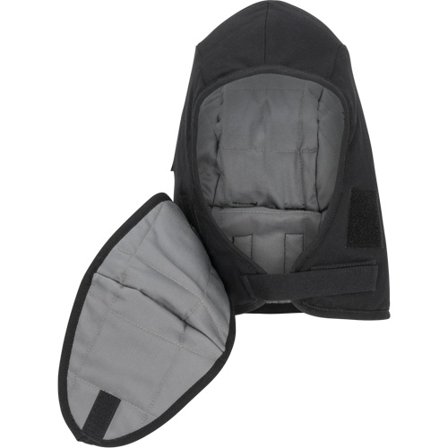 Doublure matelass&eacute;e ignifug&eacute;e Pioneer 766A pour casque de s&eacute;curit&eacute; avec embout buccal amovible, Noir/Gris, Coton/FR-Tech/Modacrylique/Nylon Les Fournitures Industrielles Méga