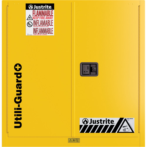 Armoire de s&eacute;curit&eacute; pour produits inflammables Utili-Guard+, 30 gal., 1 Porte(s), 43" La x 44" h x 22" p Les Fournitures Industrielles Méga