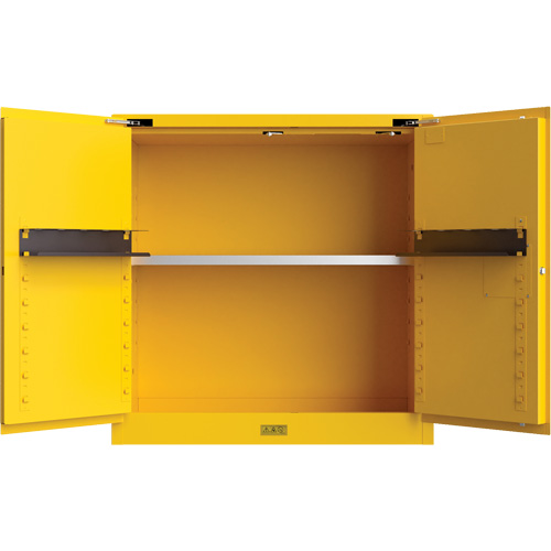 Armoire de s&eacute;curit&eacute; pour produits inflammables Utili-Guard+, 30 gal., 1 Porte(s), 43" La x 44" h x 22" p Les Fournitures Industrielles Méga