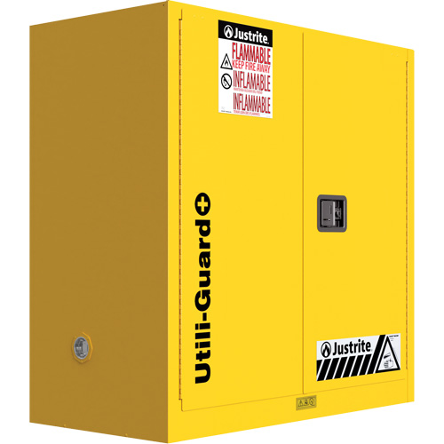 Armoire de s&eacute;curit&eacute; pour produits inflammables Utili-Guard+, 30 gal., 1 Porte(s), 43" La x 44" h x 22" p Les Fournitures Industrielles Méga