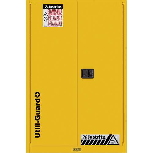 Armoire de s&eacute;curit&eacute; pour produits inflammables Utili-Guard+, 45 gal., 2 Porte(s), 43" La x 65" h x 22" p Les Fournitures Industrielles Méga