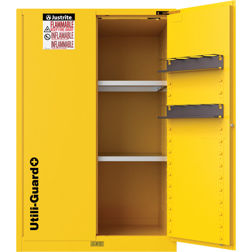 Armoire de s&eacute;curit&eacute; pour produits inflammables Utili-Guard+, 45 gal., 2 Porte(s), 43" La x 65" h x 22" p Les Fournitures Industrielles Méga