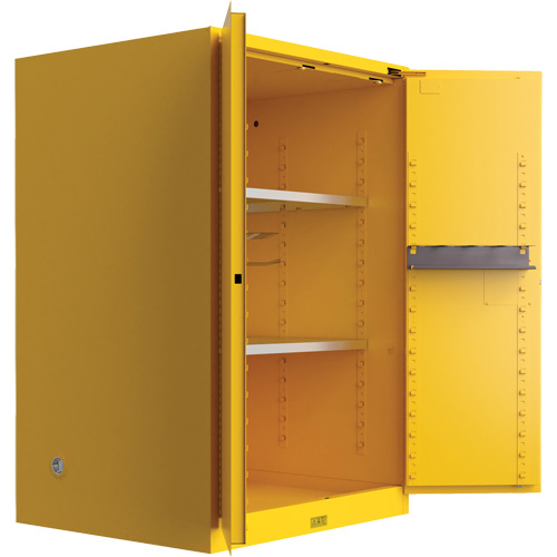 Armoire de s&eacute;curit&eacute; pour produits inflammables Utili-Guard+, 45 gal., 2 Porte(s), 43" La x 65" h x 22" p Les Fournitures Industrielles Méga
