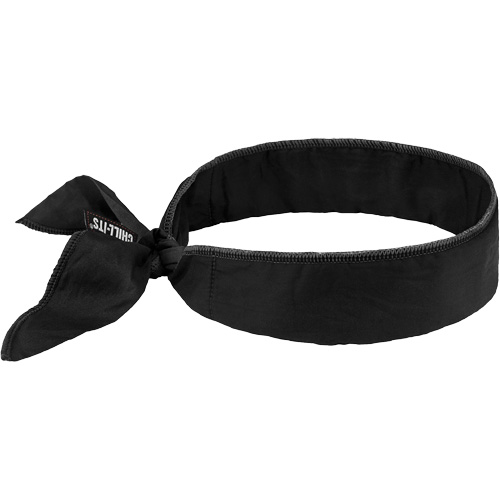 Chill-Its 6702 Cooling Headband with Embedded Polymers & Tie Closure, Black Les Fournitures Industrielles Méga