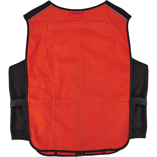 Veste de refroidissement &agrave; changement de phase l&eacute;g&egrave;re avec sachets de recharge Chill-Its 6260, 2T-grand/3T-grand, Orange Les Fournitures Industrielles Méga