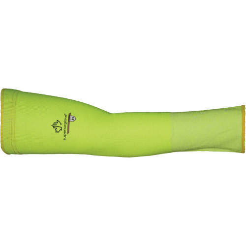 Max Cut Resistant Sleeves - Medium, TenActiv, 12", ASTM ANSI Level A9, High Visibility Lime Les Fournitures Industrielles Méga