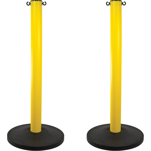 Industrial Stanchion, 37" High, Yellow Les Fournitures Industrielles Méga