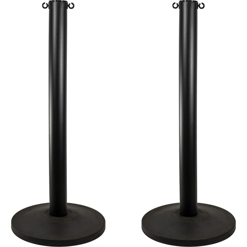 Industrial Stanchion, 37" High, Black Les Fournitures Industrielles Méga