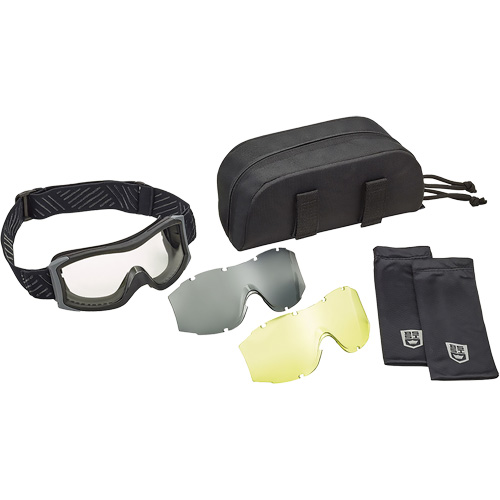 X1000 Ballistic Protection Goggles Kit, Amber/Clear Lens, Anti-Fog/Anti-Scratch, Direct Vent Les Fournitures Industrielles Méga
