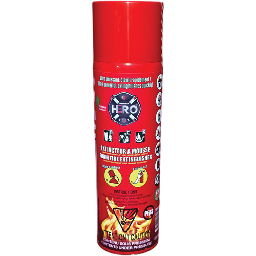 Extincteur Hero 911 sans PFAS, ACK, Capacit&eacute; 500 ml Les Fournitures Industrielles Méga