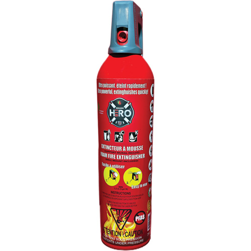 Extincteur Hero 911 sans PFAS, ACK, Capacit&eacute; 750 ml Les Fournitures Industrielles Méga