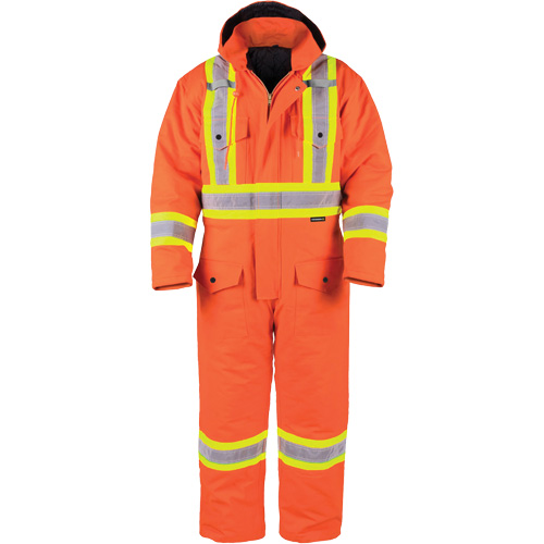High-Visibility Lined Canvas Overalls, 2X-Large, High Visibility Orange Les Fournitures Industrielles Méga