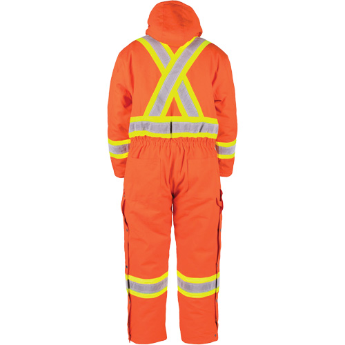 High-Visibility Lined Canvas Overalls, 2X-Large, High Visibility Orange Les Fournitures Industrielles Méga