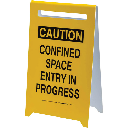 Panneau de sol “Caution Confined Space Entry In Progress”, Anglais Les Fournitures Industrielles Méga