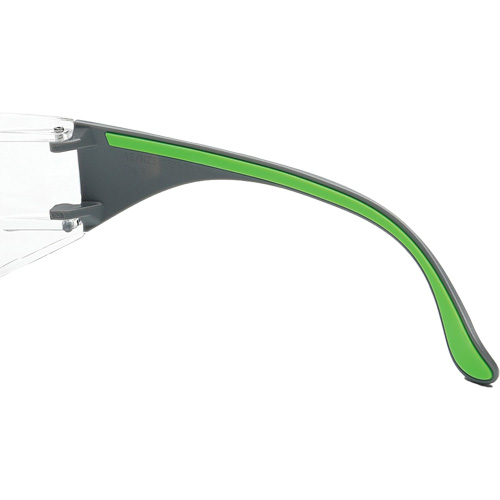 Adapt Lite Grey/Green Safety Glasses, Clear Lens, Anti-Fog/Anti-Scratch, ANSI Z87+/Meets/Exceeds CSA Z94.3 Les Fournitures Industrielles Méga