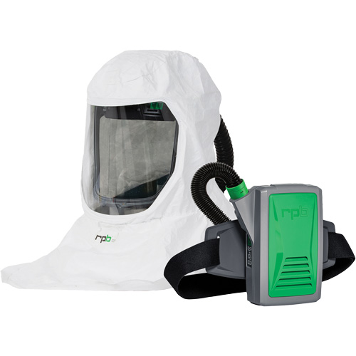 T-Link Respirator with Bump Cap, Breathing Tube, Belt-Mount & PX5 PAPR, Loose Fitting Hood & Faceshield, Lithium-Ion Battery Les Fournitures Industrielles Méga