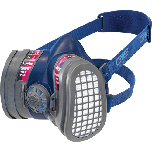 Respirateur Elipse &agrave; profil bas OV/P100 NIOSH avec filtres de rechange, &eacute;lastom&egrave;re/Thermoplastique, Moyen/grand Les Fournitures Industrielles Méga